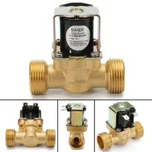 3/4 дюймовый NPSM 12 В DC Тонкий латунный Электрический электромагнитный клапан, газ, вода, воздух, нормально закрытый 2 варианта, 2 положения мембранные клапаны