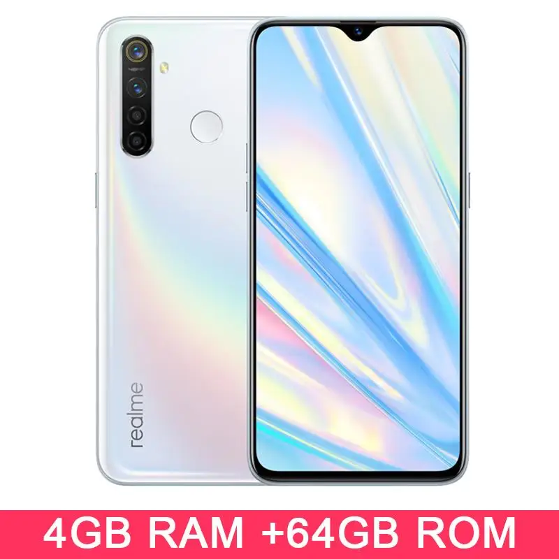 Realme Q 4 Гб 64 Гб ПЗУ 6,3 ''мобильный телефон Snapdragon 712AIE Восьмиядерный 48MP четырехъядерный мобильный телефон VOOC 20W быстрое зарядное устройство - Цвет: 4GB 64GB White