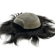 На заказ моно кружева вокруг NPU hairpiece человек Сильный узел долгий срок службы