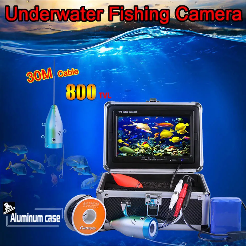

Portable Underwater Fishing Camera Fishing Finder 7" TFT 30M Cable LCD Monitor 800TVL Night Vision Fish Finder