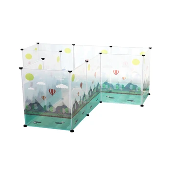 

Pet Bed House Plastic Transparent Dog Fence DIY Multi-functional Kennel for s Cats Practical Home Keeper From dog fence