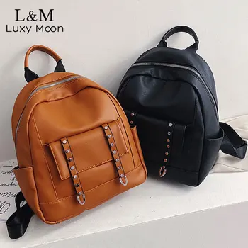 

Fashion Backpack Women PU Leather Backpacks Female High Quality Travel Back Pack School Bags sac a dos femme mochila 2020 XA667H