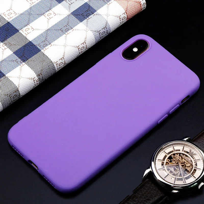Роскошный ударопрочный матовый чехол для iPhone 7 8 6 6s plus X XS XR Max 5s SE простой мягкий из