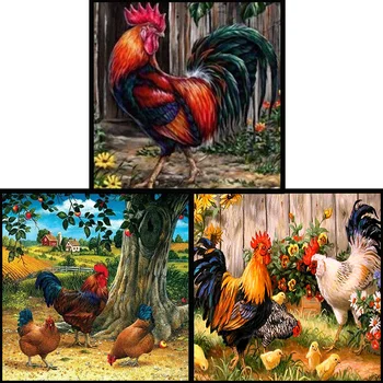 

New Full Diamond 5D DIY Diamond Painting "Big Cock" Embroidery Cross Stitch Rhinestone Mosaic Painting Home Decor