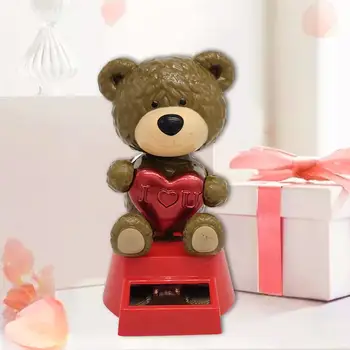 

Solar Shaking Head Doll Solar Swinging Love Bear Car Decoration Cartoon Car Doll Car Interior Kids Toys Gift