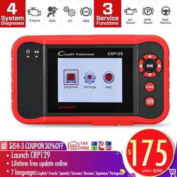

Launch X431 Creader CRP129 OBD2 Car Scanner OBDII Diagnostic Tool Auto Code Reader Engine ABS SRS Brake Oil Reset Diagnostics