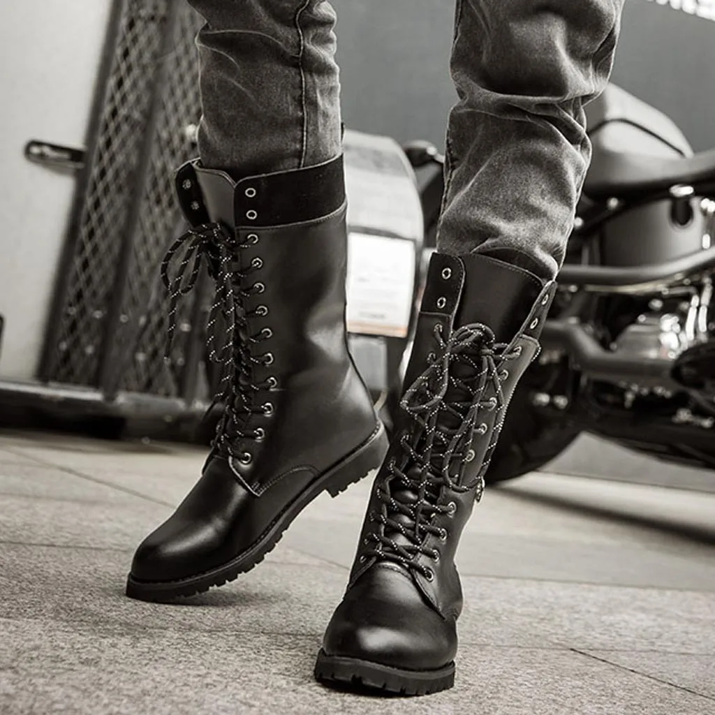 

High locomotive boots men round head calf roman tactical boots askeri bot army bots army shoes erkek ayakkabi