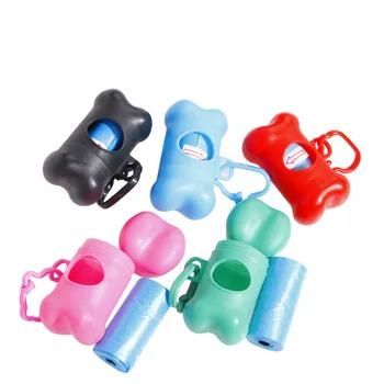 

Pet Dog Waste Poop Bag Dispenser Holder Case Bags Attachable To Leash +1 roll bag