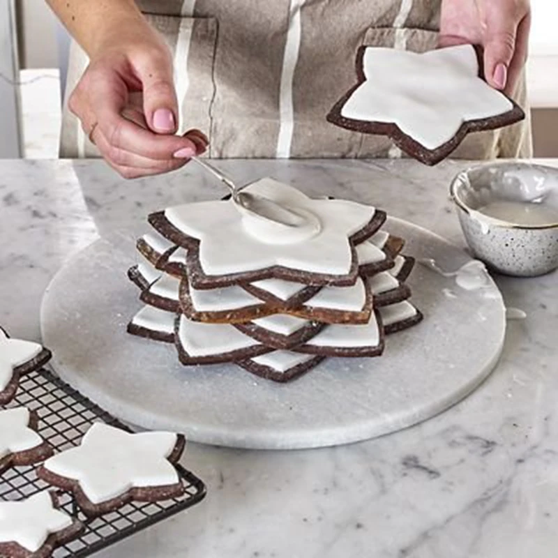 6 шт 3D Рождественские формочки для печенья, рождественские вечерние Формочки для украшения торта в форме звезды и сердца, форма для печенья, форма для выпечки, сделай сам