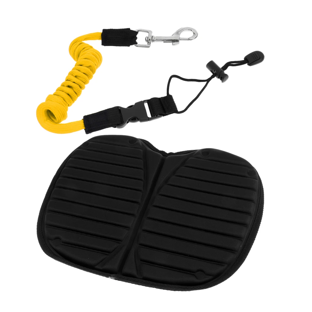 Нескользящая Мягкая Подушка для Каяка Surfboad Pad с дрейфующим спиральным растягивающимся поводком для Longboard Funboard