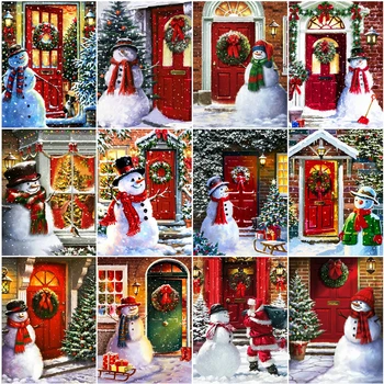 

Evershine 5D DIY Diamond Painting Snowman Craft Kit Full Square Diamond Embroidery Winter Cross Stitch Christmas Wall Art Decor