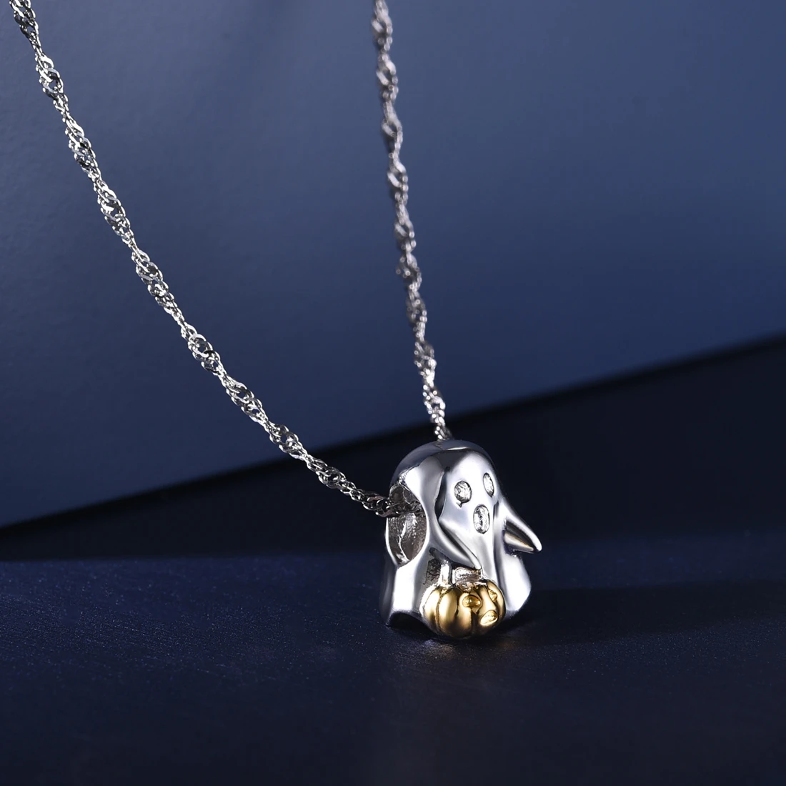 Jiayiqi призрак подъемный светильник Тыква серебряные бусины 925 пробы подходит для женщин Pandora талисманы браслет Хэллоуин ювелирные изделия подарок