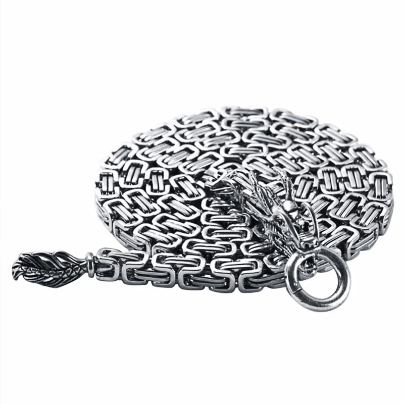 Silver-10mm Нержавеющая сталь дракон ручной браслет хлыст коррозионная стойкость самообороны защита талии Висячие оружие Тактический Открытый инструмент - Цвет: Silver-10mm