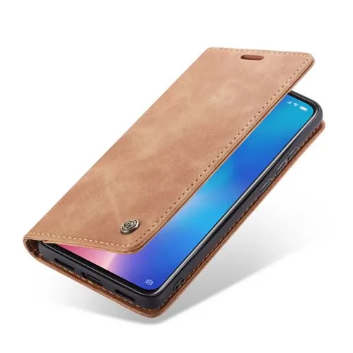 Для Xiaomi Mi 9 чехол Чехол Me Магнитный Флип кожаный бумажник телефон Стенд чехол для Xiaomi Mi 9 чехол Funda отделения для карт - Цвет: Brown