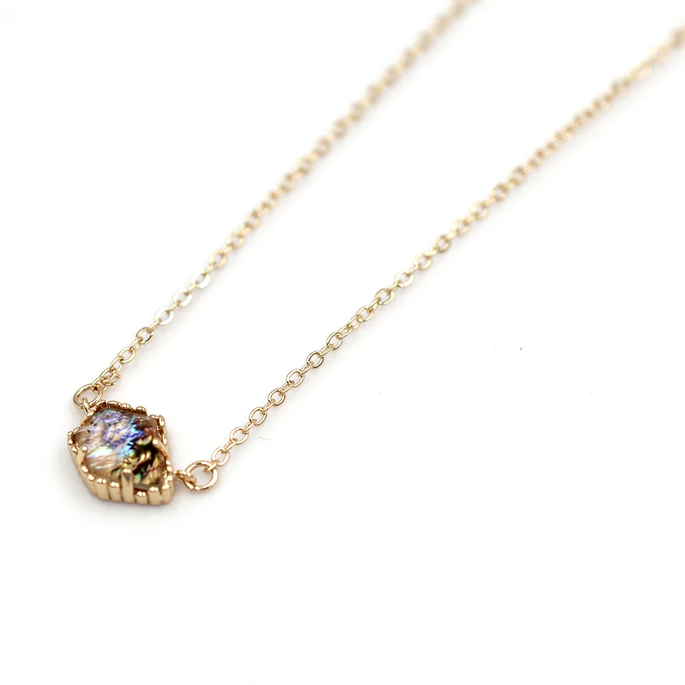 gold abalone necklace 1
