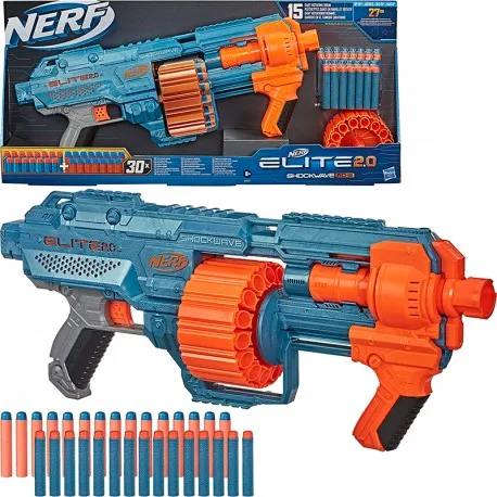 Lançador Nerf Elite Shockwave 2.0 - Hasbro E9531