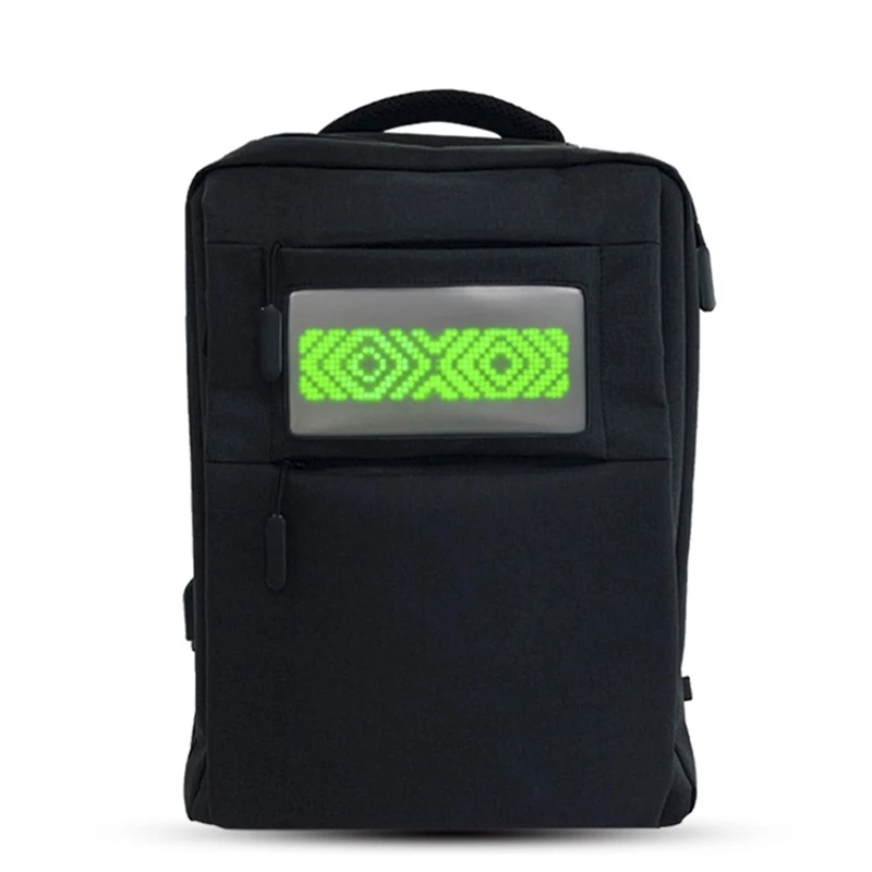 

NEW-LED Smart Dot Matrix Advertising Backpack Screen Dynamic Advertising DIY Laptop School Double Shoulder Bag