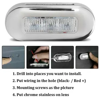 

Large Marker Light Waterproof Courtesy Shockproof With Screws Replacement