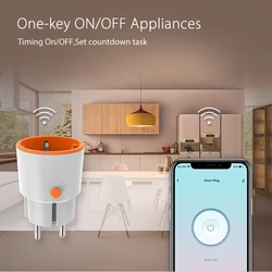 Prise d'alimentation intelligente Tuya Zigbee 3.0, 16a, prise ue, 3680W, télécommande, fonctionne avec Alexa et Tuya Hub, nouveau 