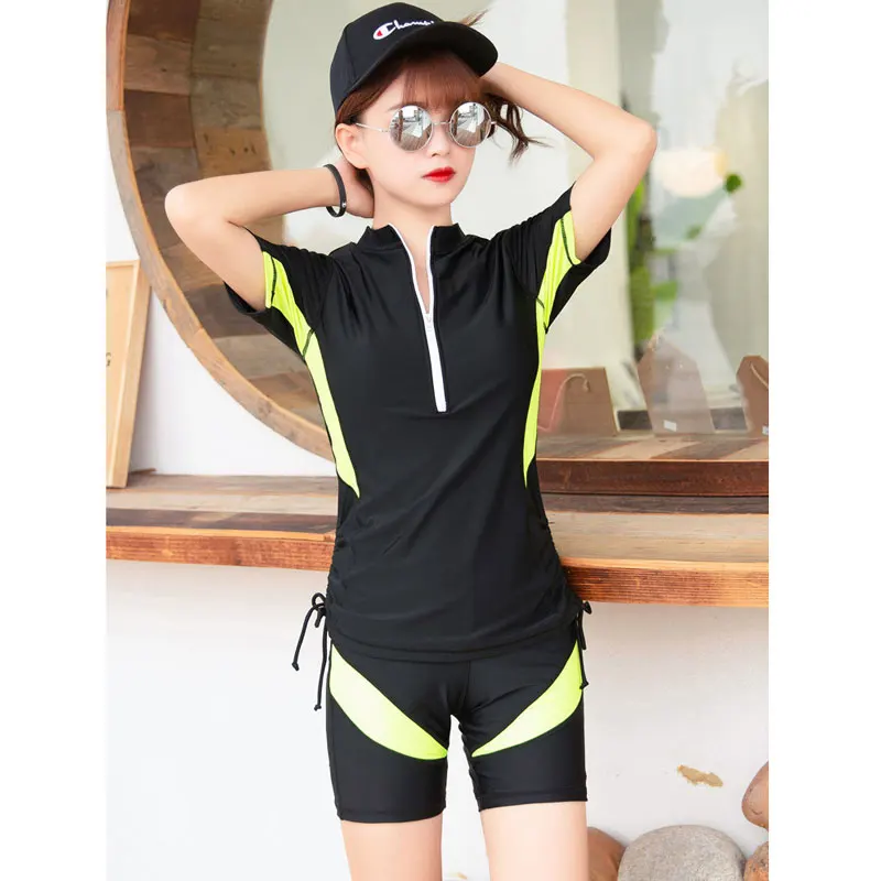women's two piece rash guard set