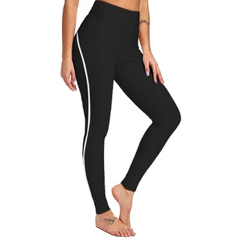 

Women's Legging Casual High Waist Jacquard Leggings Striped Push Up Butt Skinny Pants Trouser Workout Stretch Capris Pant