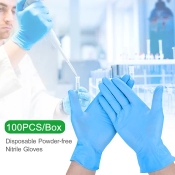 

100/PCS Box Disposable Nitrile Gloves Protective Gloves Nitrile Labor Protection rękawiczki nitrylowe Rękawiczki jednorazowe