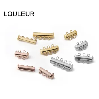

Tone Strong Gold Slide Clasps 2/3/4 Rows Holes Bracelet Closure Necklace Magnetic Clasps For Multistrand Jewelry Clasp