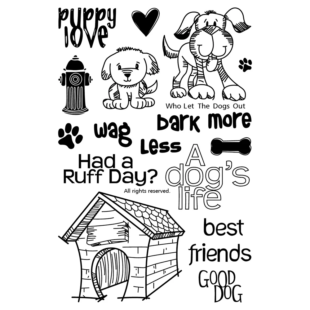 

Dogs Transparent Clear Silicone Stamp/Seal for DIY scrapbooking/photo album Decorative clear stamp