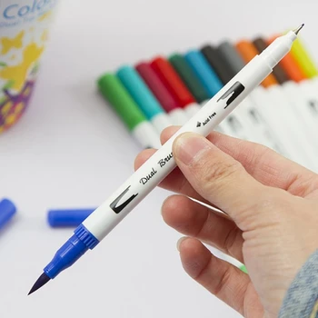 

60-Color Barreled Pen, Painting Art Marker Pen, Watercolor Brush Brush, Calligraphy Sketch School Supplies