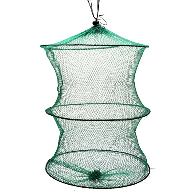 Fishing Bait Trap, Portable 2pcs Cylindrical Fishing Trap Cage with 1pc  Hexagonal Fishing Net Cage Collapsible Crab Shrimp Lobster Fishing Net Trap