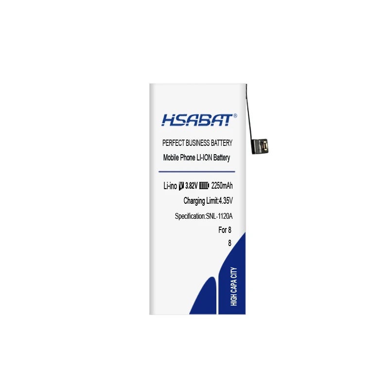 HSABAT 2250mAh аккумулятор для iphone 8 батареи бесплатные инструменты+ наклейка