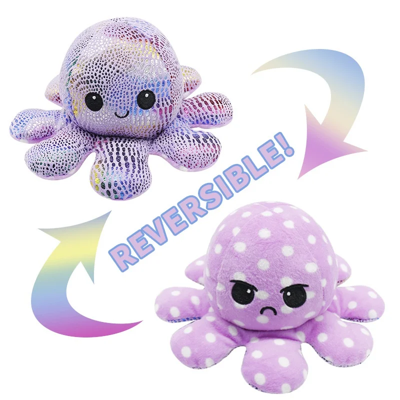 

Peluche Reversible Poulpe Peluche Pieuvre Reversible Humeur Osmiornica Pluszak Jouet Chiot Cepillo Dientes Perro Flip Octopus