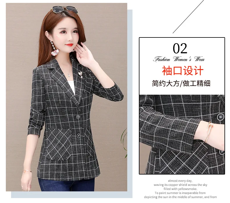 Женский осенний костюм, стиль, приталенный, большой размер, элегантный, для похудения, однобортный, модное пальто