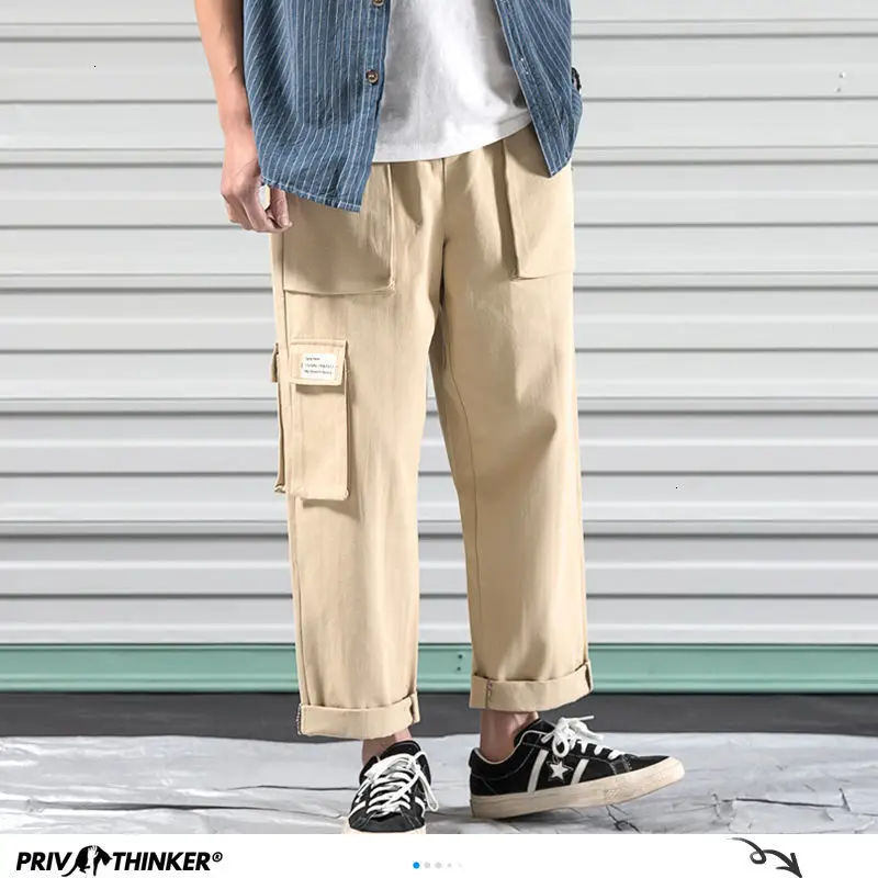 Privathinker Man 2020 Summer Pockets Safari Style Pants Mans Hip Hop Japan Streetwear Joggers Male Vintage Fashion Harem | Мужская