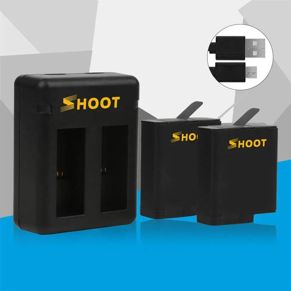 2 шт. Аккумулятор для GoPro Hero 7 6 5 USB зарядное устройство с двумя портами для GoPro 7 аксессуары для экшн-камеры GoPro R25