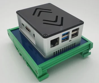 

DIN Rail Kit including ecoPI PRO LP Aluminum housing for ROCK PI 4 SBC Development board