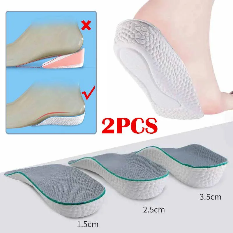 

Arch Support Increase Height Insoles Light Weight Soft Elastic Lift for Men Women Shoes Pads 1.5CM 2.5CM 3.5CM Heighten Lift