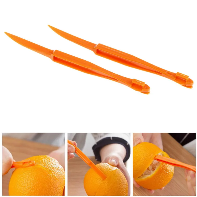 2pcs Long Section Orange Peeler Peel Orange Juice Compact And Practical Helpe NP 