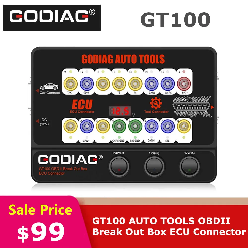 GODIAG GT100 автоинструменты OBD II разъем блока управления|scanner tools|excavator diagnosticdiagnostic scanner