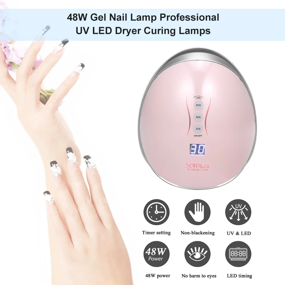 Sem fio 48w uv led lâmpada gel