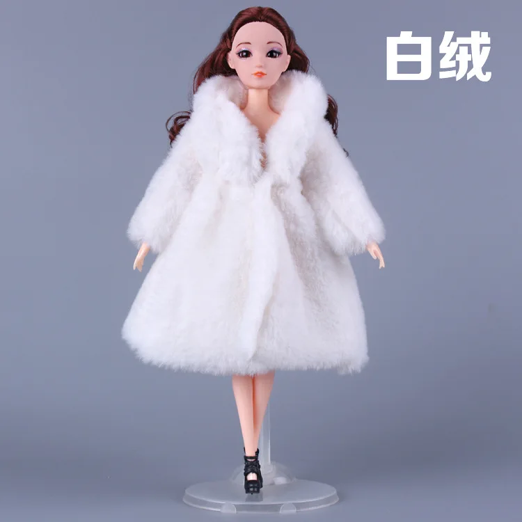 BJD Doll Clothes for 30cm 1/3 Dolls Fashion Plush Coat Doll Accessories Toys for Girls Diy Bjd Clothes Christmas Outfit Dress