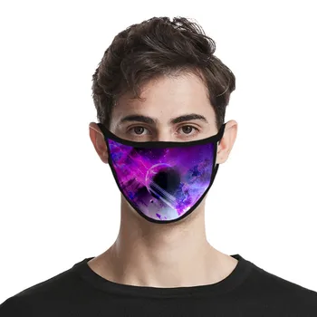 

Unisex Washable Elastic Earloop Face Mouth Cover Breathing Mask Dustproof Printed Cotton Washable Reusable Fashion For Adults