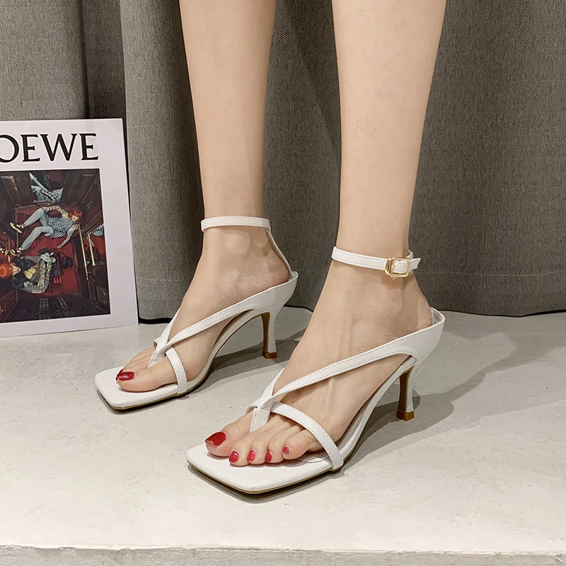 Летние сандалии WEIBATE на высоком каблуке женские пикантные узкие туфли шпильке