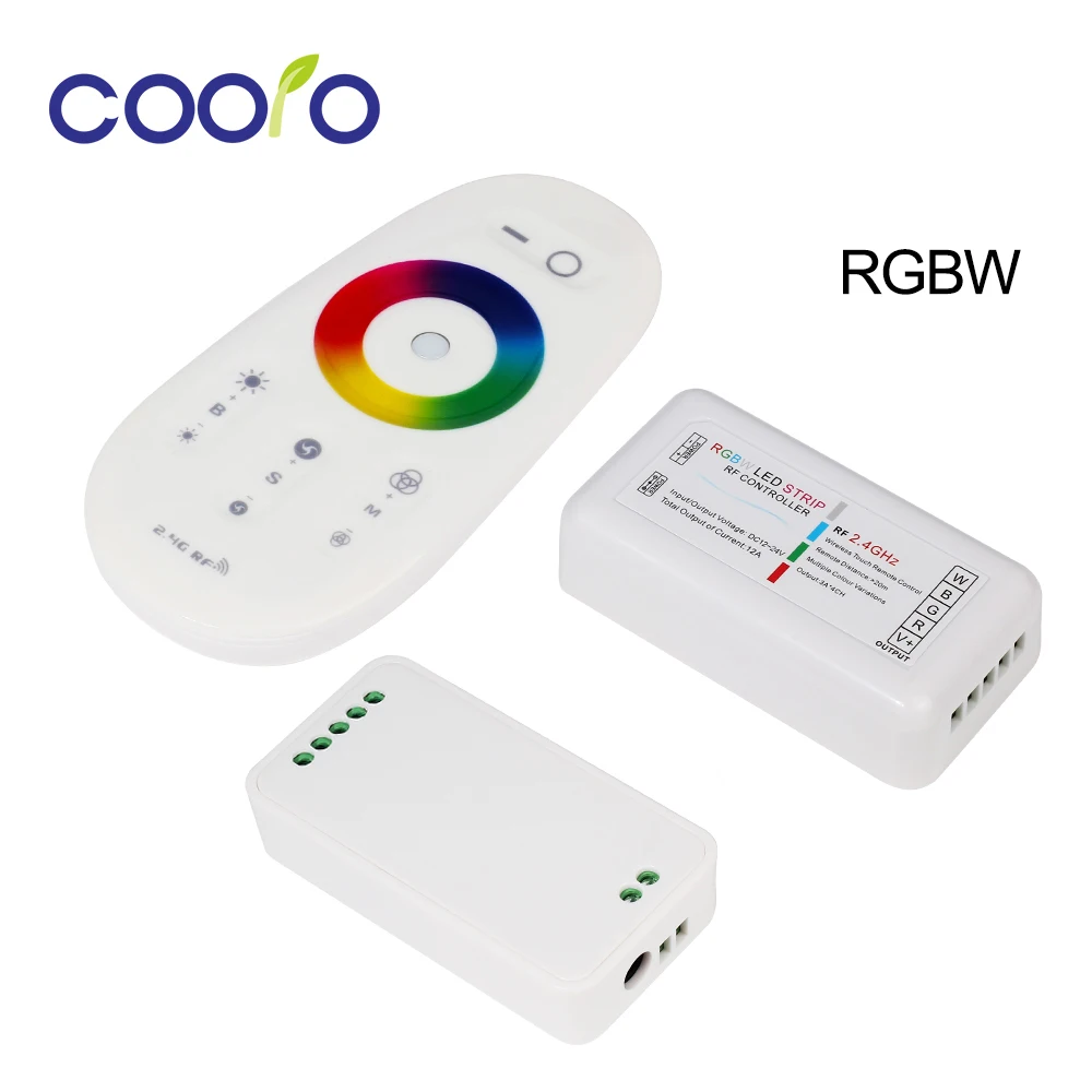 Светодиодный RGBW контроллер с сенсорным экраном 2,4G, беспроводной DC12-24V, сенсорный Радиочастотный пульт дистанционного управления для RGBW светодиодной ленты