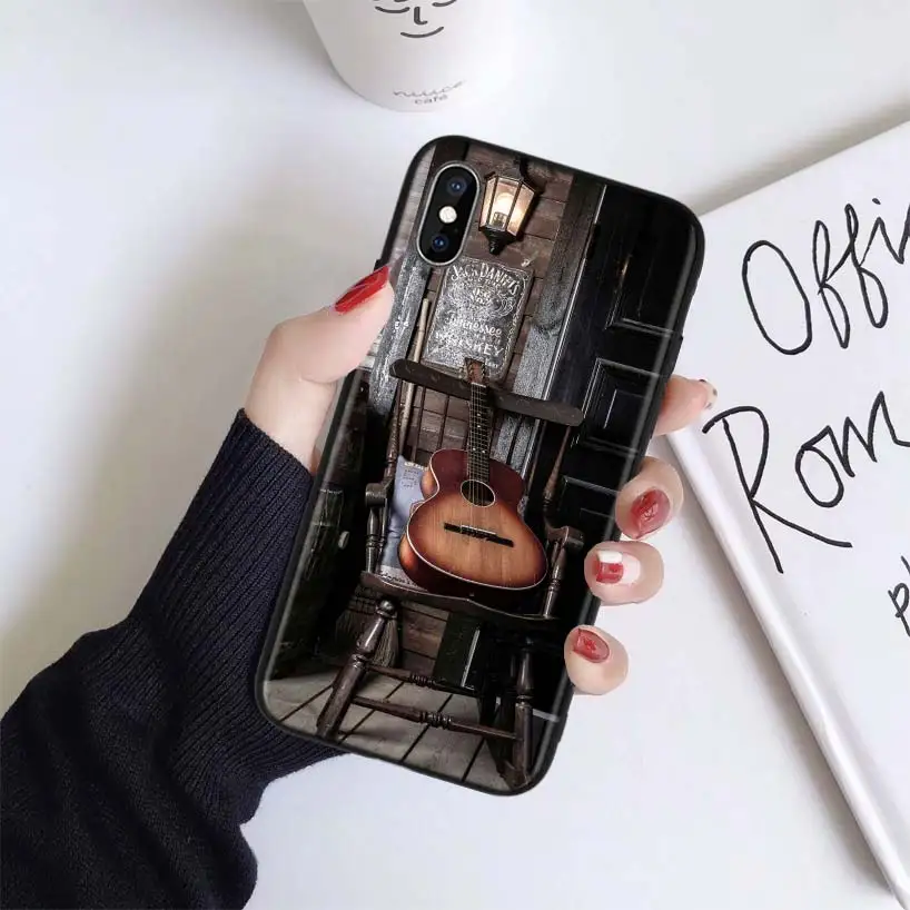 BS277-3 Чехол для фортепианной гитары для Apple iphone 11 Pro XR XS Max X 7 8 6 6S Plus 5 5S SE Черный силиконовый чехол для телефона - Цвет: BS277-3