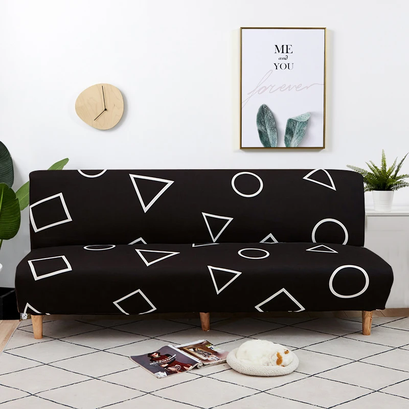 

Spandex Sofa Bed Cover Without Armrest Folding Sofa Cover Elastic Couch Cover Sofa Slipcovers for Living Room Modern Home Decor