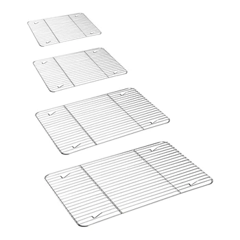 

Cooling Rack 4 Pack,Stainless Steel Baking Racks for Cooking,Baking,Roasting,Grilling,Fit Various Size Cookie Sheets