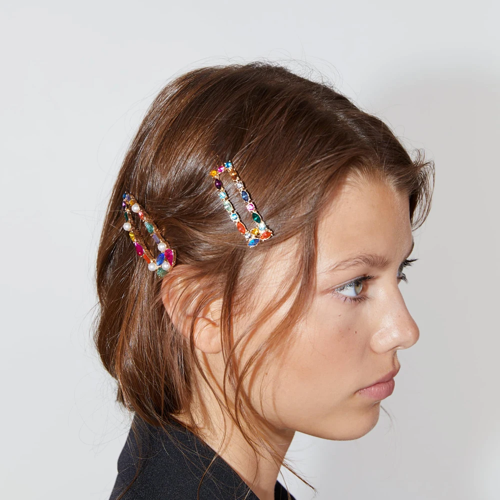 Vodeshanliwen ZA модные хрустальные заколки для волос для женщин богемные модные стразы заколки Свадебные украшения Аксессуары