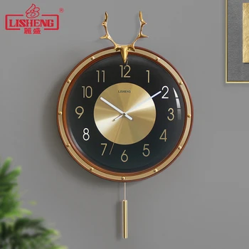 

Nordic Luxury Wall Clock Living Room Mute Modern Simple Clock Single Face Fashion Pared Madera Home Decor Kitchen BB50WC