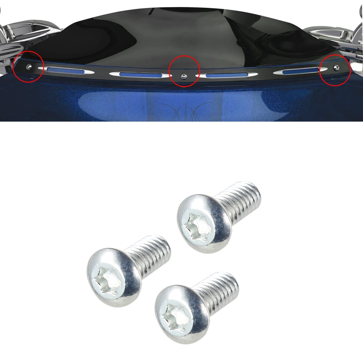 

Fairing Windshield Trim Bolts For Harley Touring Electra Street Glide FLHT FLHTC FLHX 1996-2013 Model